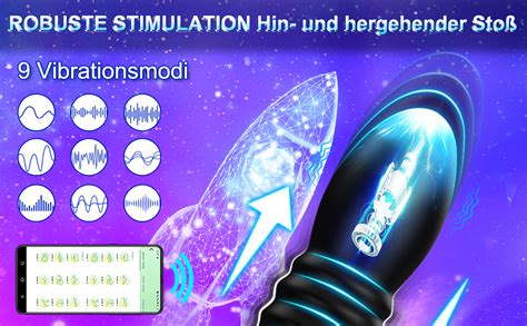 Anal Plug Analvibrator mit Stoßfunktion Mecofy Vibratoren mit Vibrationsmodi und Schubmodi