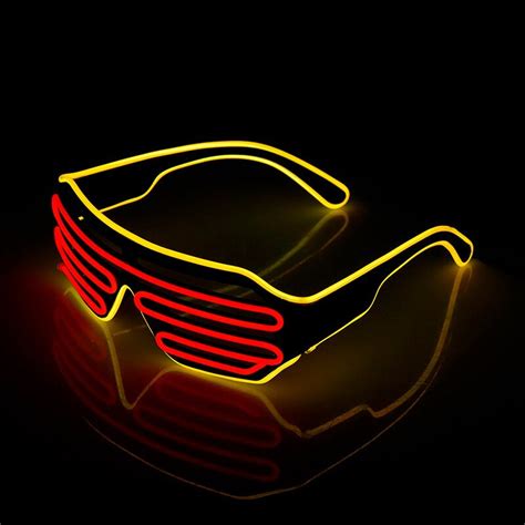 Led Luminous Glasses Halloween Glowing Neon Christmas Party Etsy