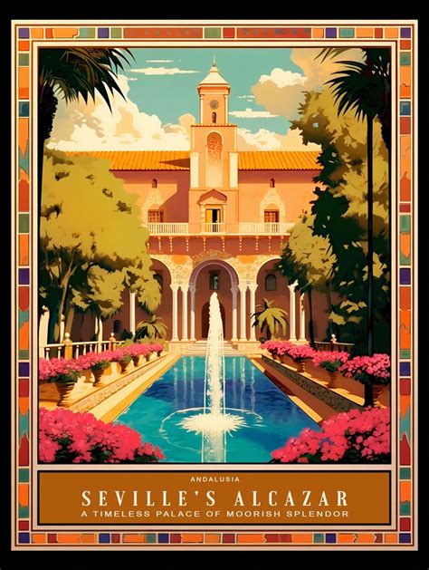 Spain Seville S Alcazar Poster Wall Art Home Decor Etsy UK In 2023