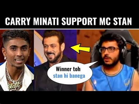 Carry Minati Support Mc Stan For Big Boss 16 Carry Minati Reaction