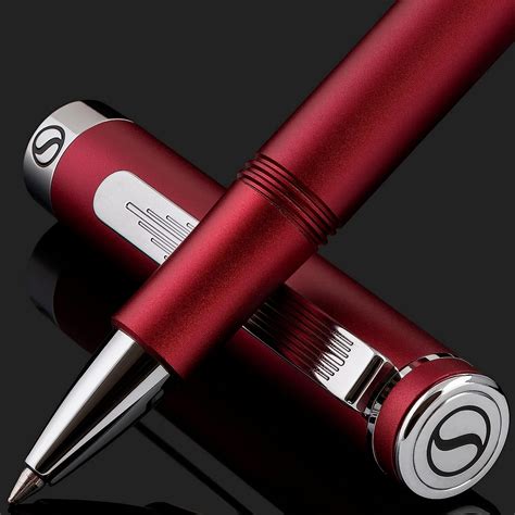 Scriveiner Roller Rouge EDC Stylo De Luxe Stylo De Poche Lourd Avec