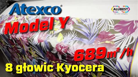 88 Atexco Model Y HS 8 głowic Kyocera 689 m2h druk sublimacyjny