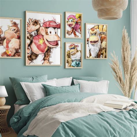 Kit Quadros Decorativos Moldura Donkey Kong Personagens Elo