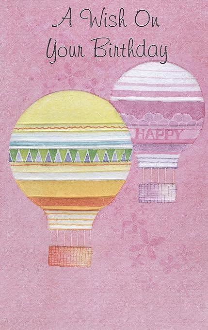 Hot Air Balloons Happy Birthday Card A Wish On Your