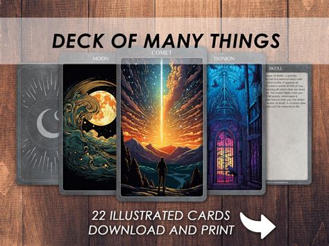 Dnd Deck of Many Things Illustrated Cards Tarot and Standard Size ...