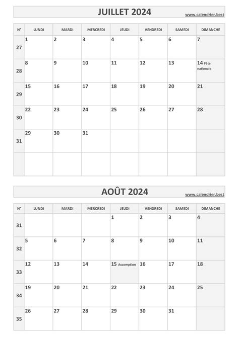 Calendrier Juillet Août 2024 Fayre Jenilee