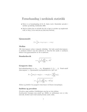 Oppgaver Uke 9 Oppgaver Fra Statistikk I Modul 1 Studentveiledning