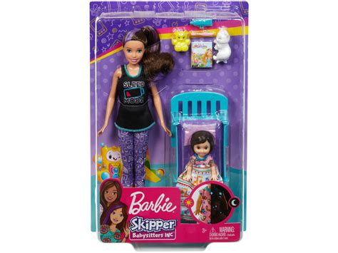 Acheter Barbie Famille Coffret Heure Du Coucher Avec Poup E Skipper