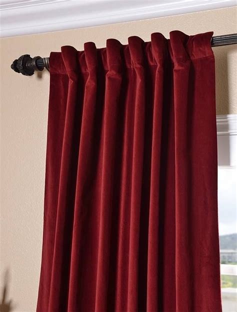 Dark Red Velvet Curtain