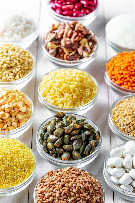 Set with cereals, pasta, beans, nuts and seeds - Creative Commons Bilder