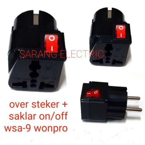 Promo Colokan Over Steker Saklar Switch On Off Wsa 9 Wonpro Black