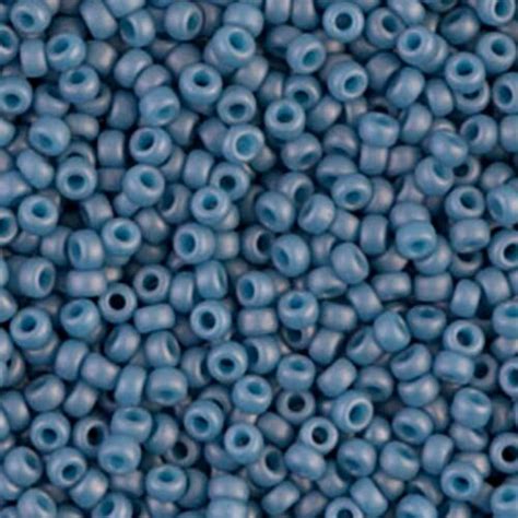 Miyuki Round Rocaille Seed Beads Size 110 23gm Matte Slate Blue Ab 11 2038 Ebay