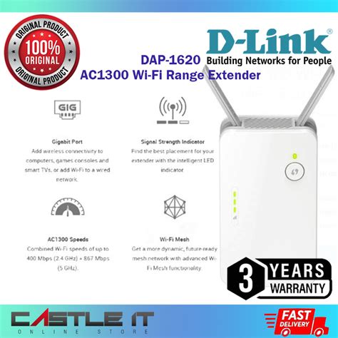 D Link DAP 1620 AC1300 Wireless 1200 Mbps AC Wi Fi Dual Band Range