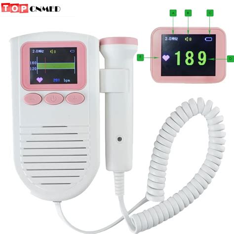 Off Fetal Doppler Portable Ultrasound Fetal Heart Monitor Lcd