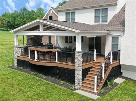 Modern Porch Deck Downingtown Pa Keystone Custom Decks