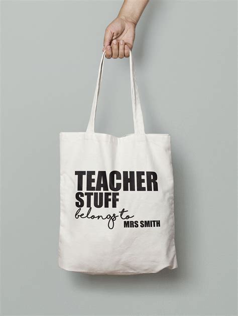 Monogram Tote Bags For Teachers