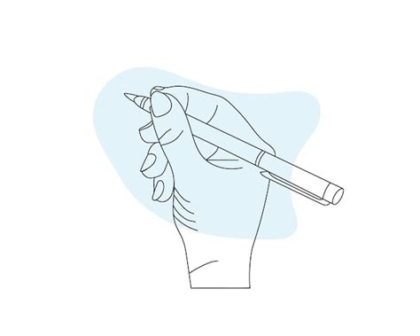 Premium Vector Human Hand Holding Pen And Writing Gesture Position