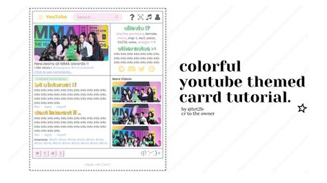 Colorful Youtube Themed Carrd Tutorial Cr To The Owner Youtube