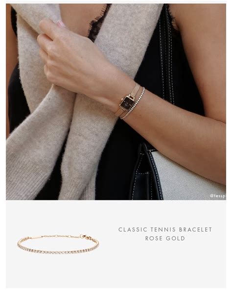 Daniel Wellington Classic Tennis Bracelet Rose Gold Siver Gold