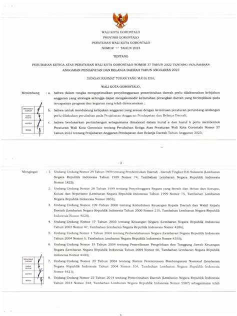 Perwako Nomor 10 Tahun 2023 Ttg Perubahan Ketiga Atas Perwako No 37