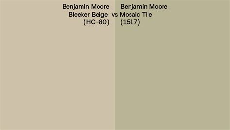 Benjamin Moore Bleeker Beige Vs Mosaic Tile Side By Side Comparison