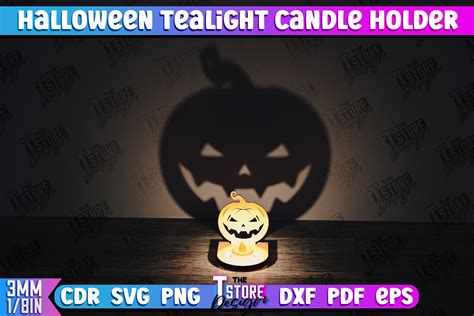 Halloween Tealight Candle Holder Cnc Graphic By The T Store Design