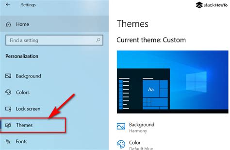 How to Add or Change Desktop Theme in Windows 10 - StackHowTo