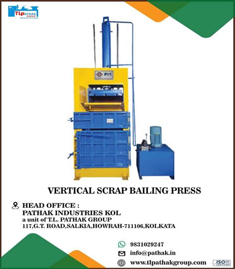 Mild Steel Hydraulic Vertical Scrap Bailing Press 75 Tons Model Name