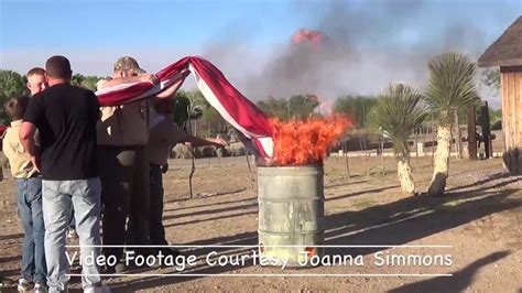 4 25 18 Boy Scouts Retire Flags By Burning Youtube