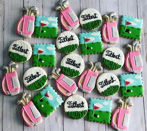 Golf Theme Cookies In 2020 Sugar Cookie Royal Icing Royal Icing