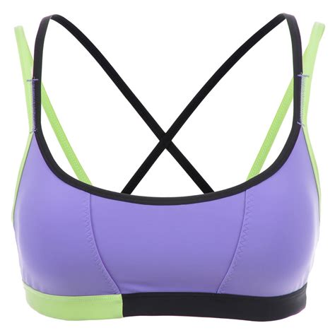 Womens Padded Cool Look Criss Cross Strappy Yoga Sports Bra Ebay