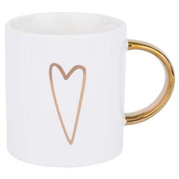 Golden Heart White Coffee Mug White Coffee Mugs Mugs Coffee Heart