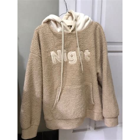 Jual Preloved Hoodie Sherpa Night Coklat Nude Harga Pass No Nego Shopee Indonesia