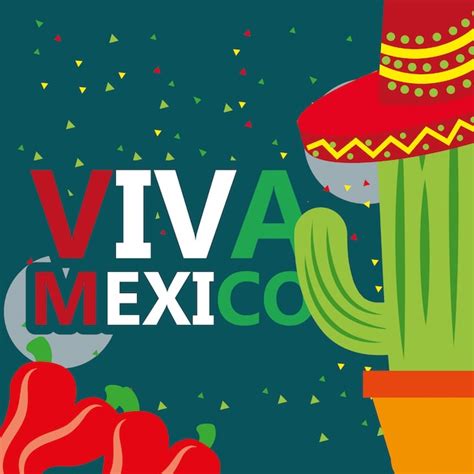 Fiesta Viva Mexico Vector Premium