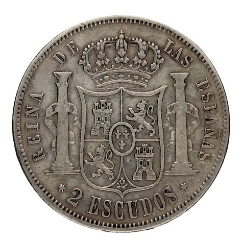 Moneda Isabel Ii Escudos Plata Madrid G Andorrano