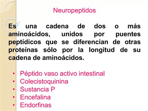 Clasificación De Los Neurotransmisores Ppt