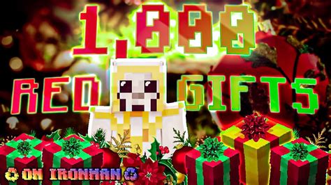 Opening 1 000 RED GIFTS Hypixel Skyblock Ironman S2E10 YouTube