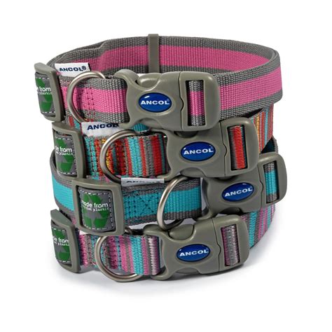 Ancol 'Made From' Pink Candy Stripe Dog Collar