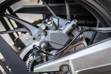 Premium Photo Close Up Modern Motorcycle Brake