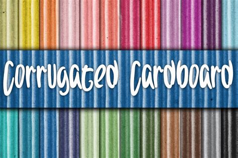 Corrugated Cardboard Colorful Digital Paper Textures