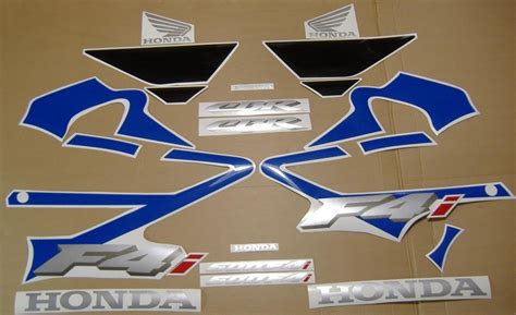 Honda Cbr 600 F4i 2005 2004 Decals Set Full Kit Blue Version Moto