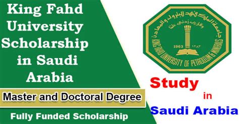 King Fahd University Scholarships 2024 25 Free Study In Saudi Arabia