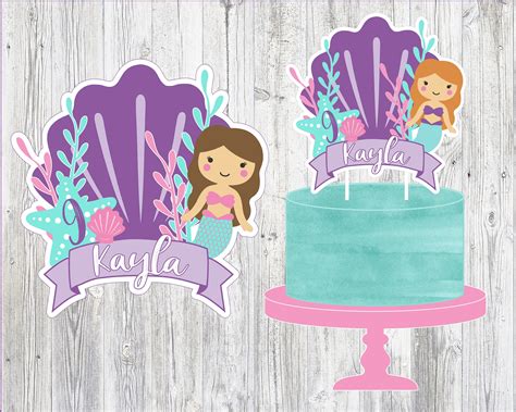 Custom Mermaid Birthday Cake Topper, Mermaid Cake Figurine ...