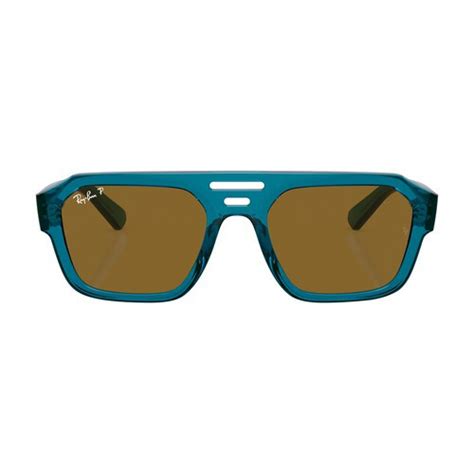 Ray Ban Corrigan Bio Based Sunglasses Transparent Light Blue Dark