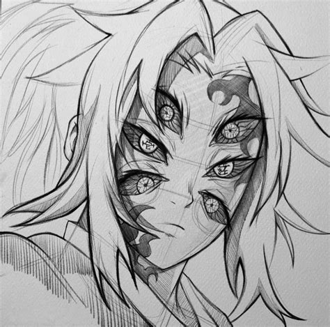 Kimetsu No Yaiba Demon Slayer Art Anime Kokushibo Moon Sketches Anime