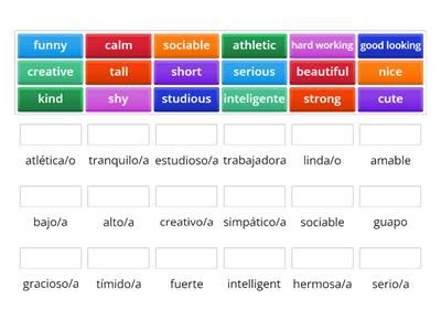 Spanish Adjectives Personality Teaching Resources