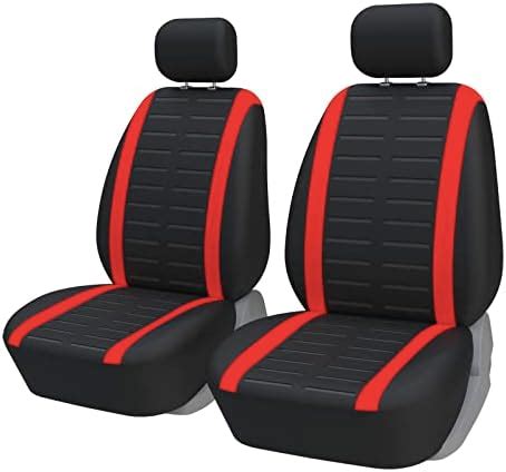 Woltu Car Van Seat Covers Front Pair Red Black Universal For Cars Vans