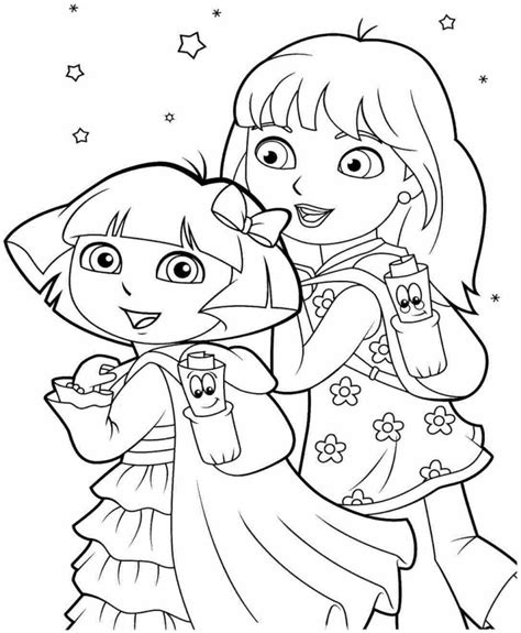 Coloriage Dora l Exploratrice 100 Coloriages à imprimer