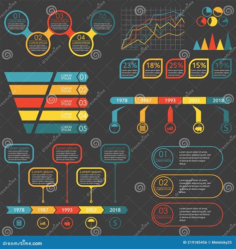 Conjunto De Elementos Infogr Ficos Setas Do Gr Fico De Funil