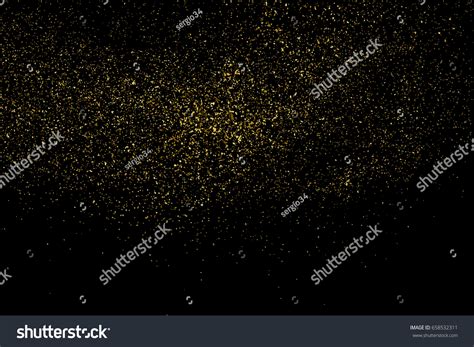 Gold Glitter Texture Isolated On Black Stock Vector Royalty Free